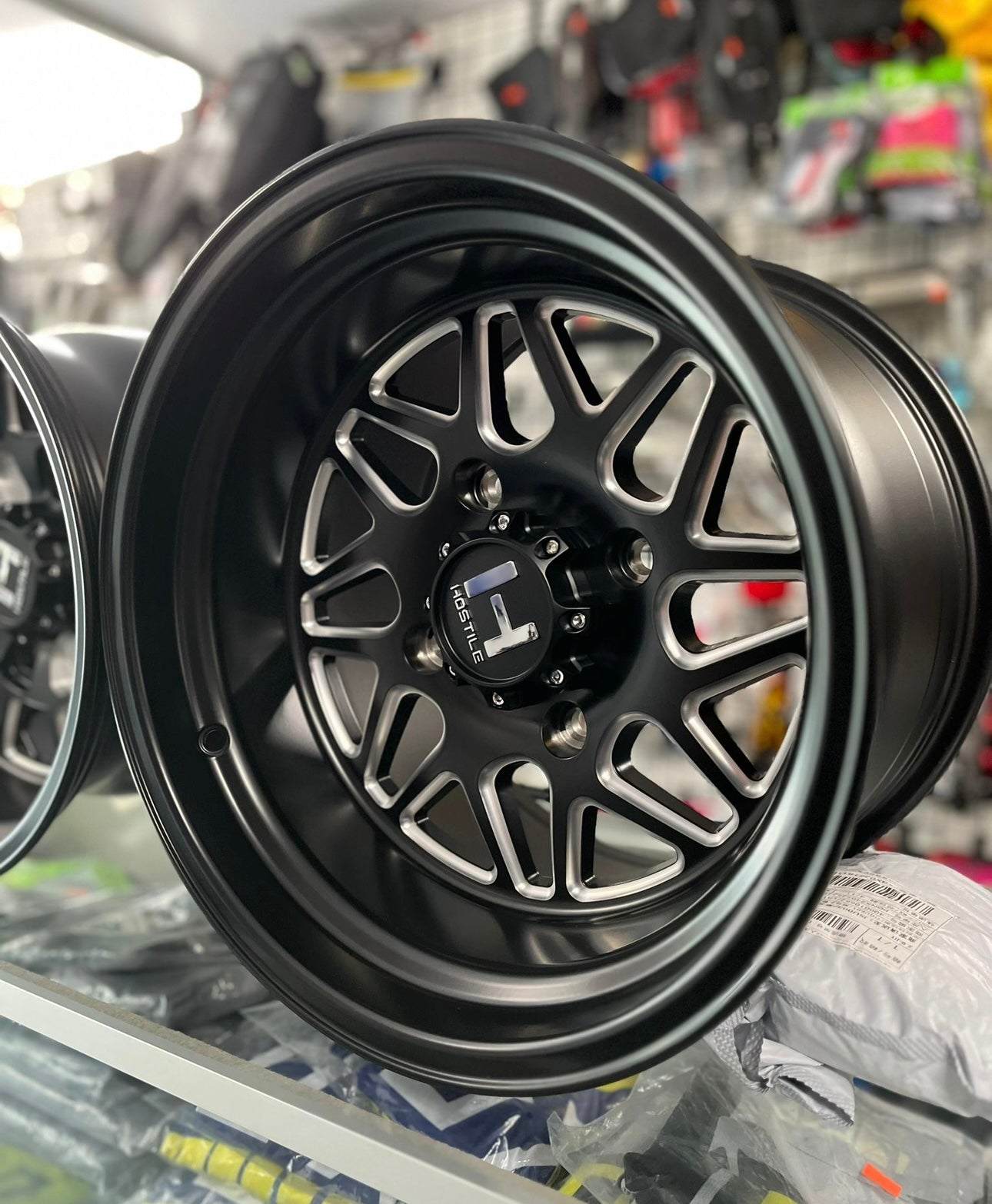 Hostile H108 Matte Black Milled 15x10 4x137 Canam Set de 4 Aros