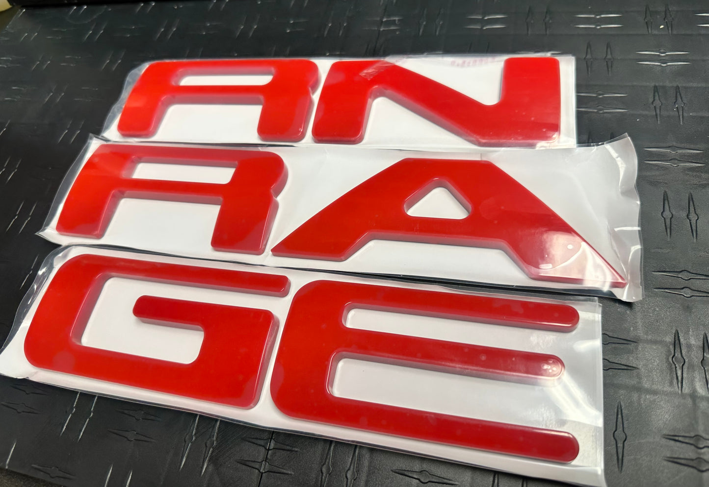 Letras de Compuerta Ranger 2019-2025 Rojo ABS Plastic 3D