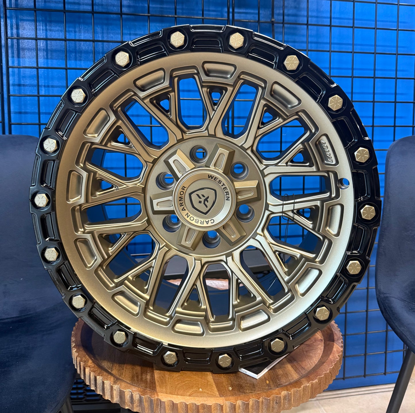 Western Wheels FR4 Carbon Armor Flow Form Grip On 17x9 +1ET Bronze 6x139/135 Tacoma/Tundra/4Runner & F150 Hub Bore 106.1
