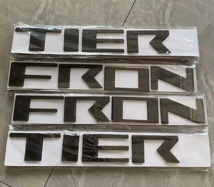 Letras de Compuerta Nissan Frontier Pro 4X 2022-2025 Negro Matte 3D