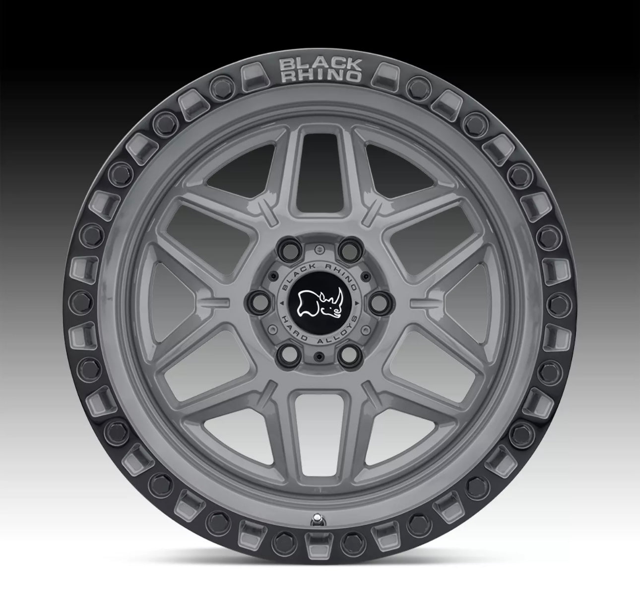 Black Rhino Kelso Battleship Gray 17x9 5x114 -18ET Jeep TJ/YJ/Ranger Set de 4 Aros
