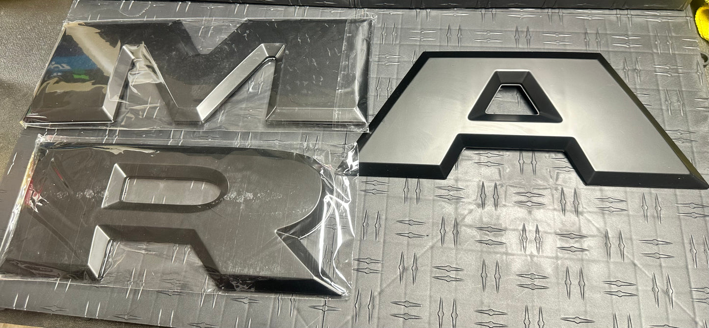 Letras de Compuerta Ram 2015-2025 Classic Negro ABS Plastic 3D