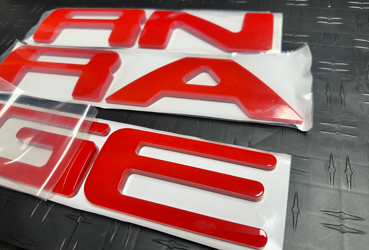 Letras de Compuerta Ranger 2019-2025 Rojo ABS Plastic 3D