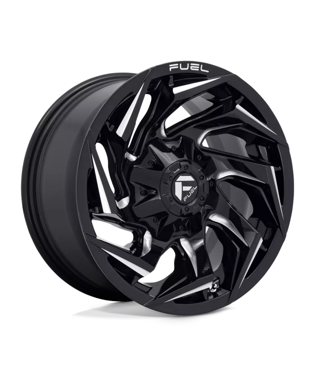 Fuel Off-Road REACTION 15x8 5x139.7 -18mm Negro Brilloso D753 Set de 4 Aros Samurai/Sidekick/Jeep CJ