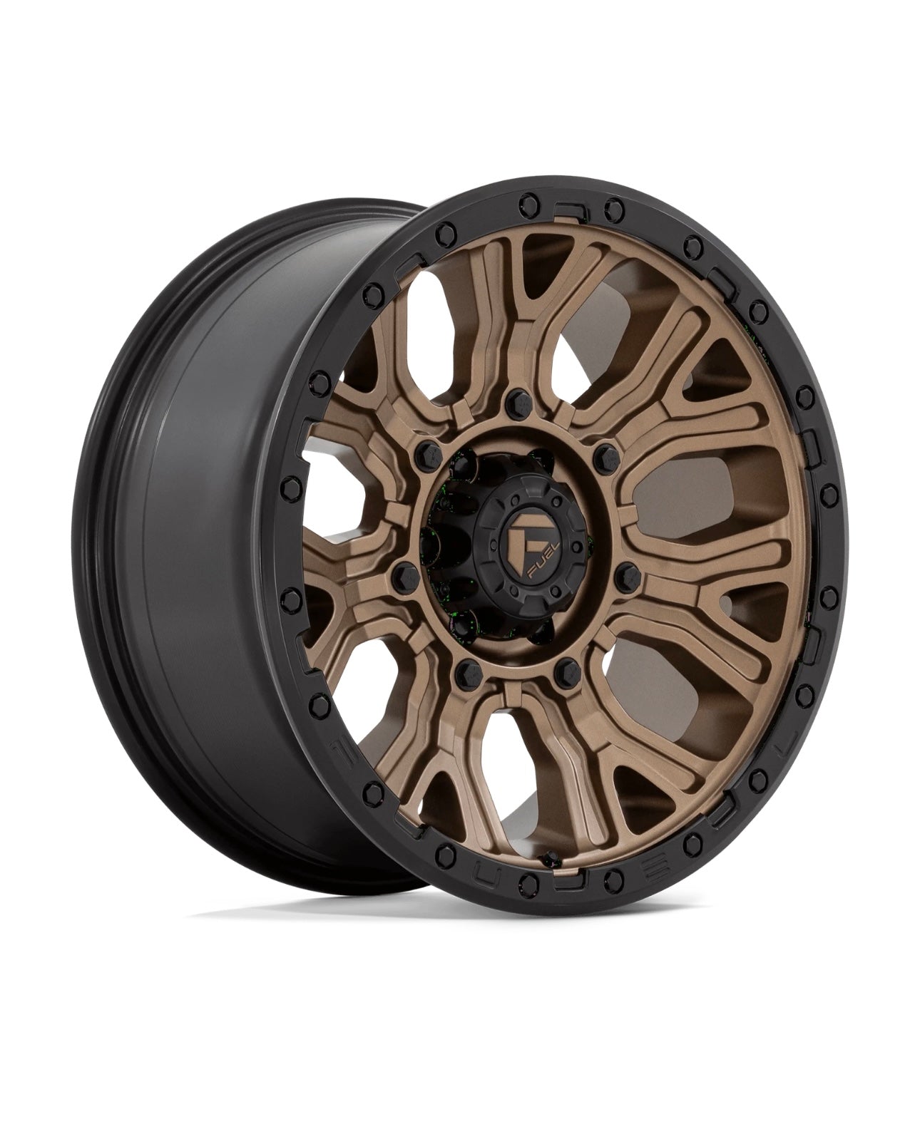 Fuel Traction D826 Bronze With Black Ring 20x9 6x5.5/139.7 +1 ET Set de 4 Aros Tacoma/4Runner/Tundra/Bronco