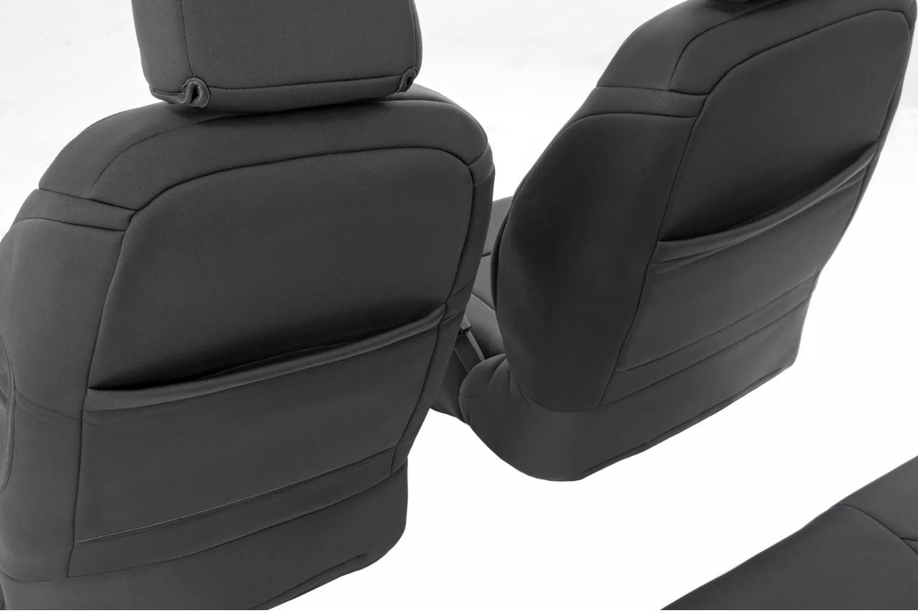 Rough Country Neoprene Covers de Asientos Jeep JK 2 Puertas 2013-2018 Wrangler 91007