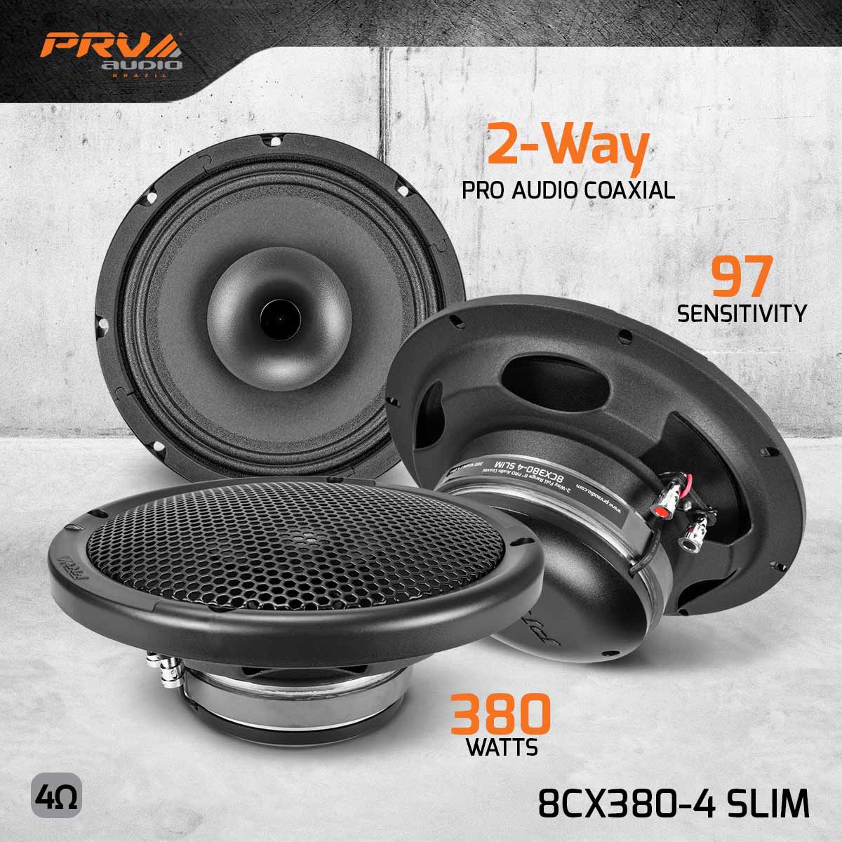 PRV Bocina 8CX380 8” Con Driver Integrado