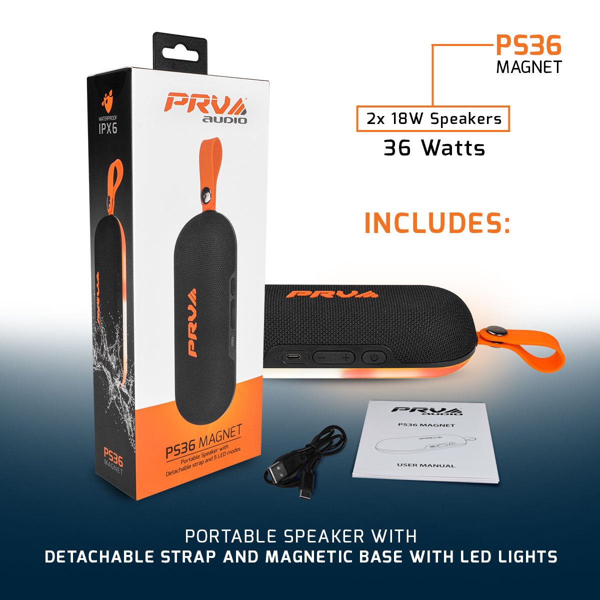 PRV PS36 Magnet Bocina Bluetooth