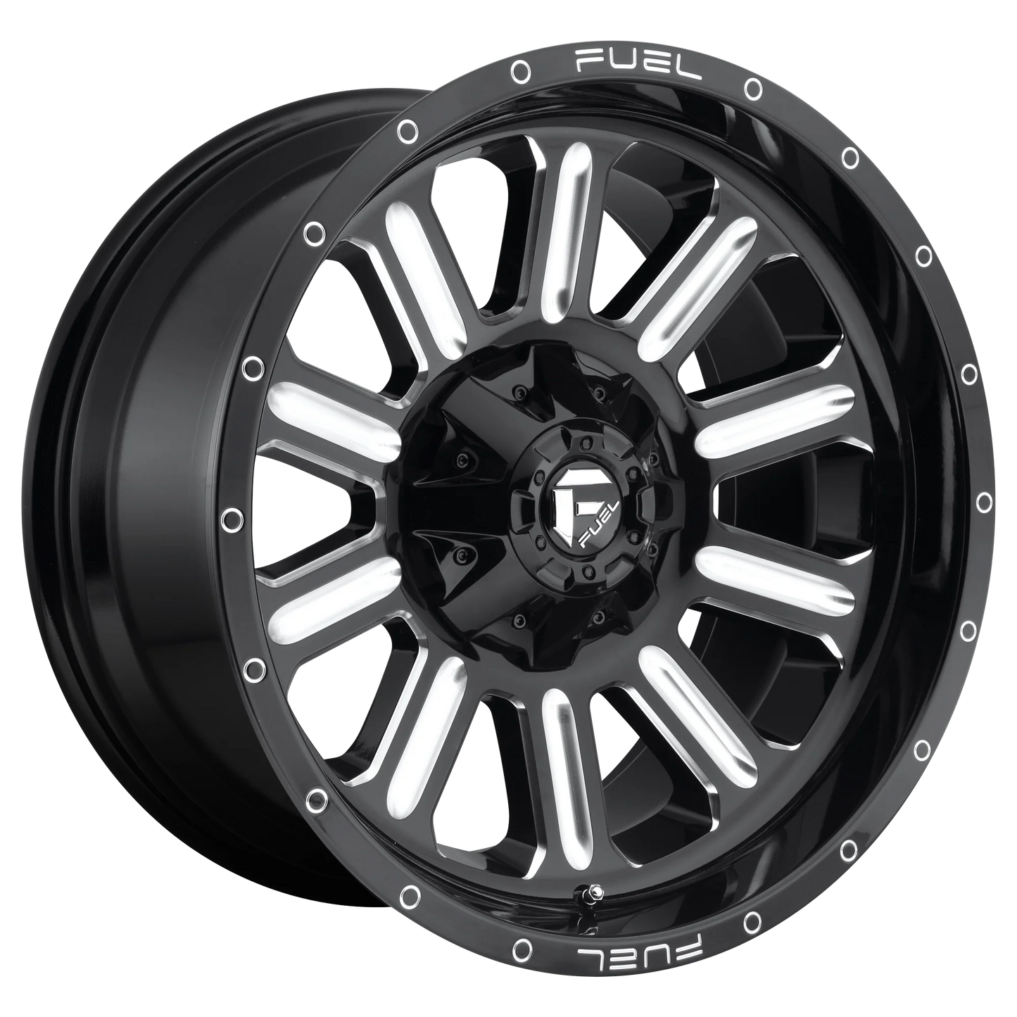 Fuel Off-Road D620 Hardline 15x8 5x5.5 Gloss Black Milled -18mm Samurai/Jeep CJ