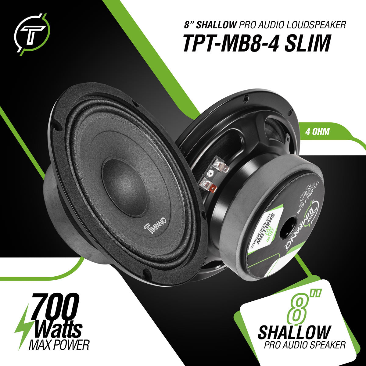 Timpano Bocina 8” TPT-MB8-8 Slim