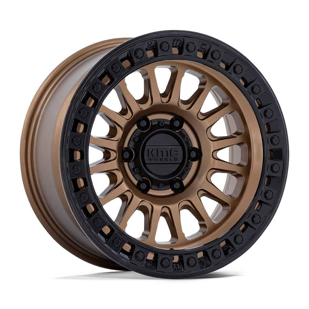 KM552 IMS MATTE BRONZE GLOSS BLACK LIP 17X8.5 6X139.7 ET+25mm Buje 106.10 Set de 4 Aros