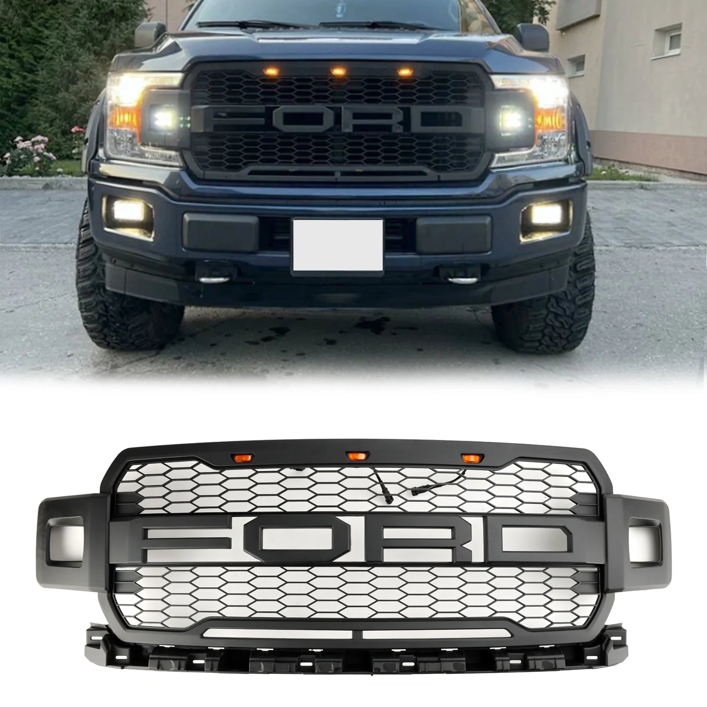 Parrilla Tipo Raptor F150 18-2020
