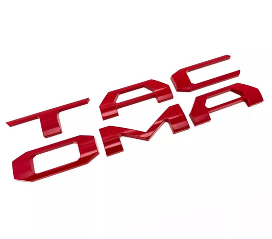 Letras de Compuerta Tacoma 2016 al 2023 Rojas 3D