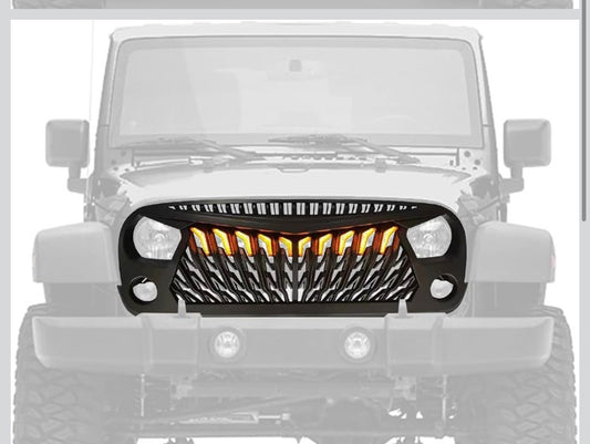Jeep JK 2007-2018 Parrilla ABS Plastic Con Led DRL