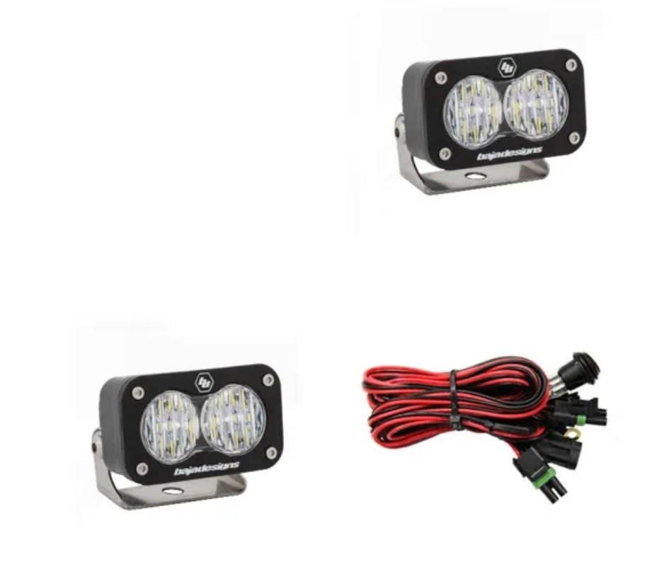 Baja Designs S2 Sport White Wide Cornering Beam Off-Road LUZ LED Par(2) con Rabisa 54-7805