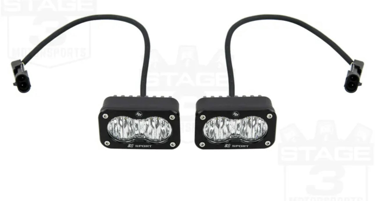 Baja Designs S2 Sport White Wide Cornering Beam Off-Road LUZ LED Par(2) con Rabisa 54-7805