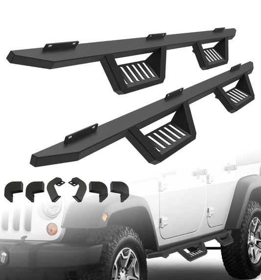 Estribos Metal de Escalon Acero Jeep JK 07-18 Entrega Gratis Todo Puerto Rico