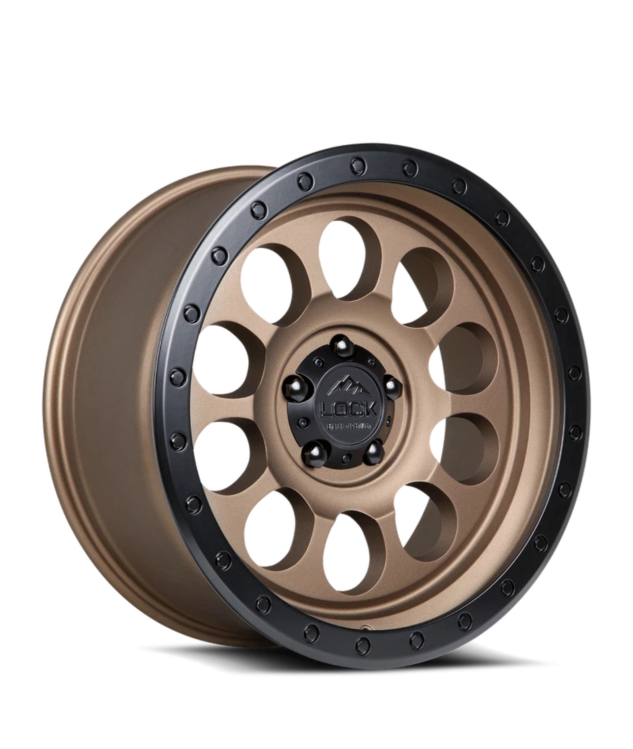 Lock Offroad Wheel 20x9 50Cal 5x127  Matte Desert Bronze Jeep JK/JL & JT Set de 4 Aros Entrega Gratis