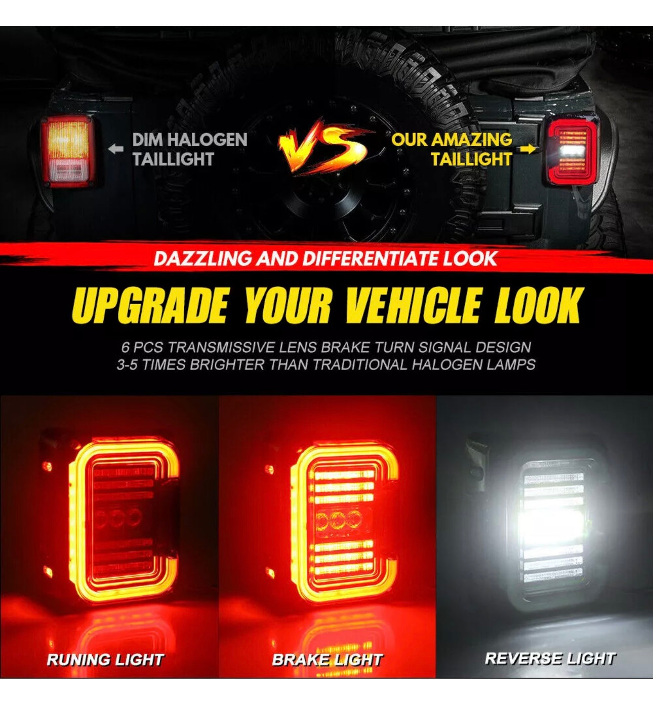 Focos Traseros Led Jeep JK 07-18 (2) Par Plug & Play