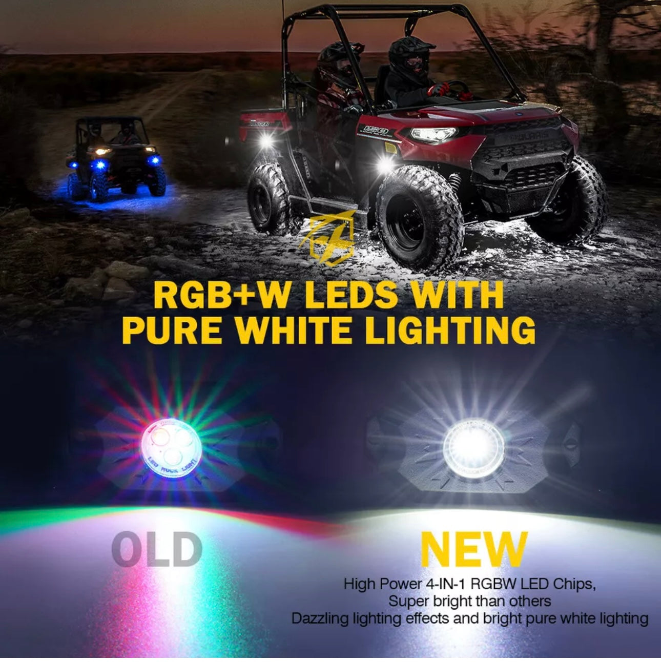 Rocklights Pods RGB (4) Jeep Canam Led