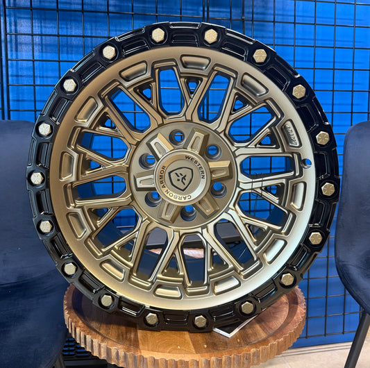Western Wheels FR4 Carbon Armor Flow Form Grip On 17x9 +1ET Bronze 6x139/135 Tacoma/Tundra/4Runner & F150 Hub Bore 106.1