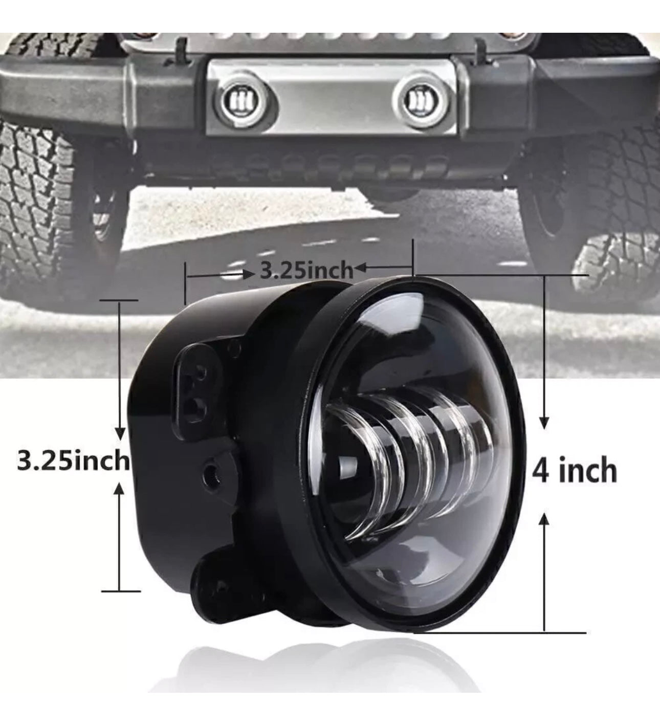 Jeep JK 2007-2018 Bumper Led Foglights Set de (2)