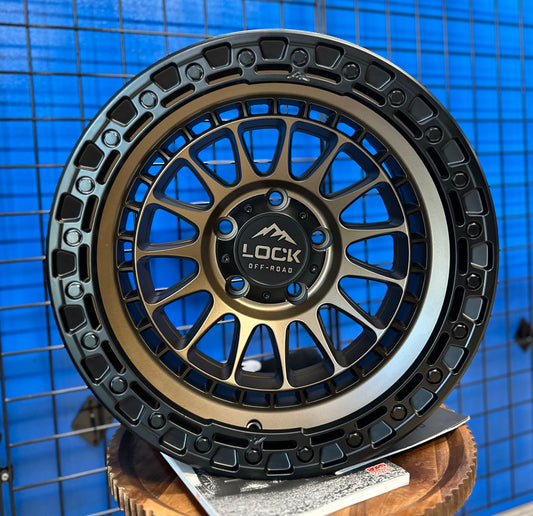 Lock Wheels Mojave Bronze  17x9 5x127 -12Et Jeep JK/JL & Gladiator Set de 4 Aros