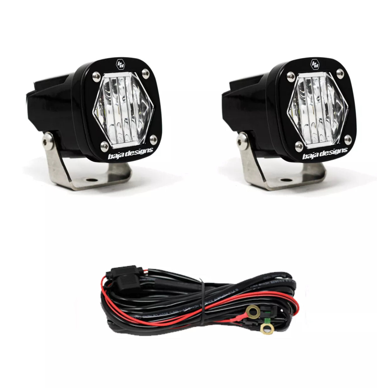 Baja Designs S1 Wide Cornering LED Light with Mounting Bracket Par (2) con rabisa 38-7805