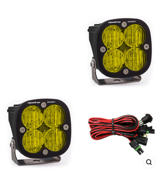 BAJA DESIGNS - SQUADRON SPORT, PAIR AMBER LED WIDE CORNERING PAR (2) CON RABISA 55-7815