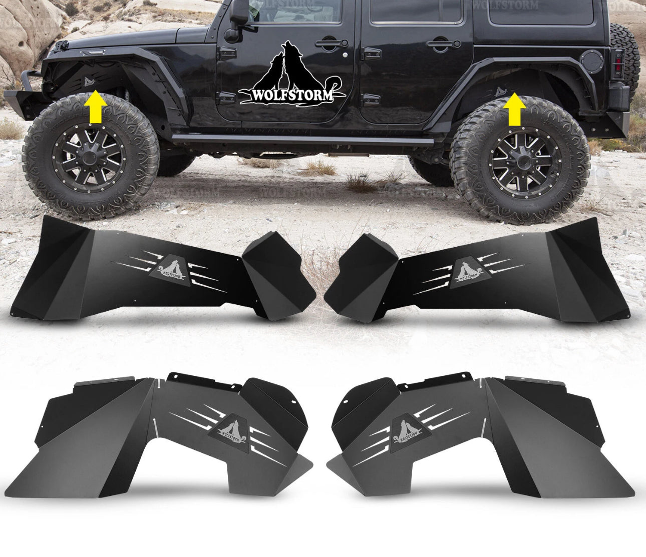 Inner Fenders Jeep JK 07-18 Set de 4 Entrega Gratis a Todo Puerto Rico
