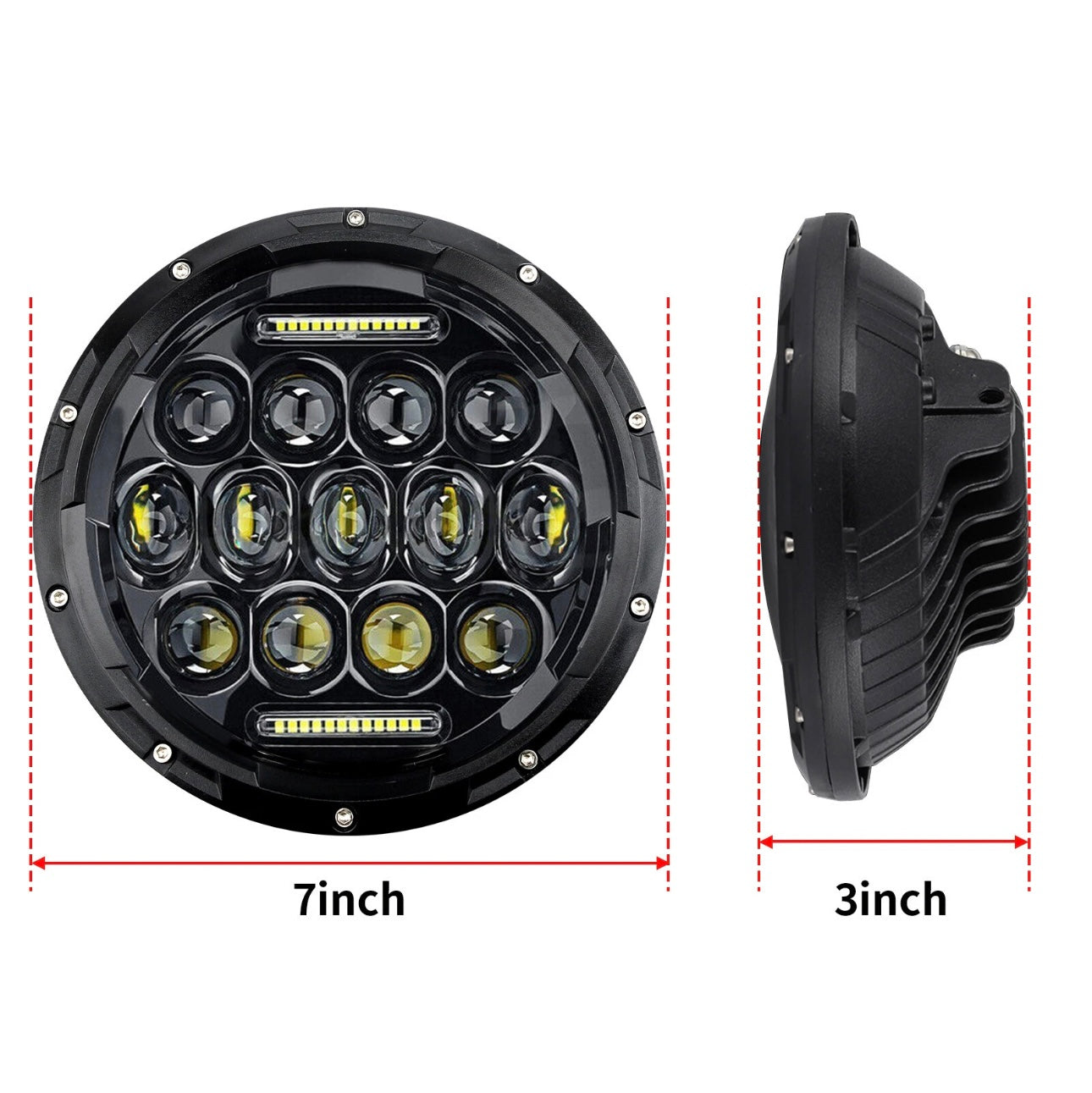 Focos Led 7” Jeep TJ/JK Par (2)