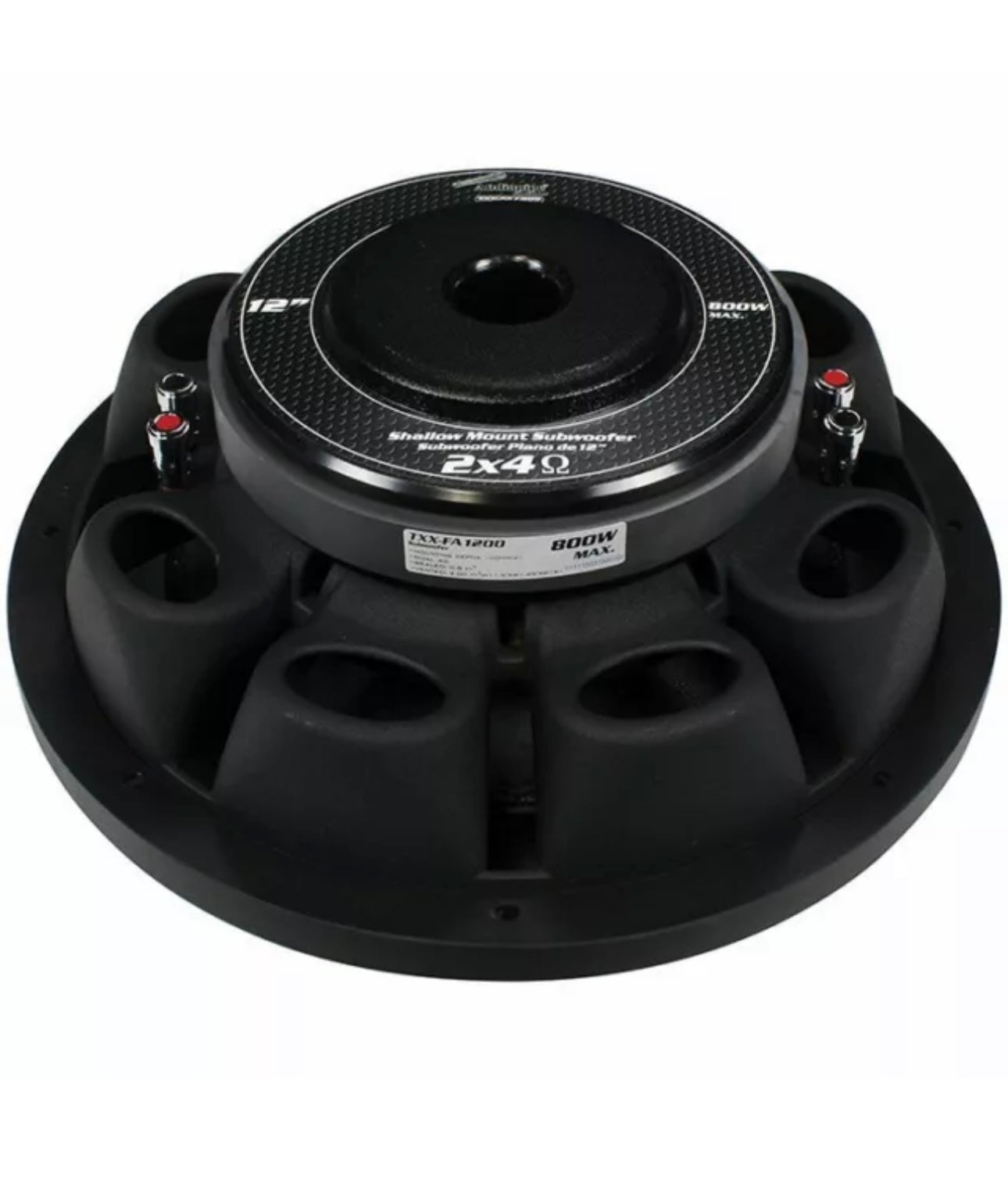 Audiopipe Shallow Bajo 12" Subwoofer Doble Coil 4 ohm 800W TXX-FA1200