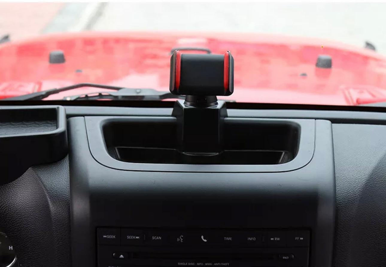 Phone Holder Storage Box Jeep Wrangler JK 12-18 Interior