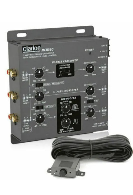 Clarion MCD360 3-Way 6-Channel Crossover