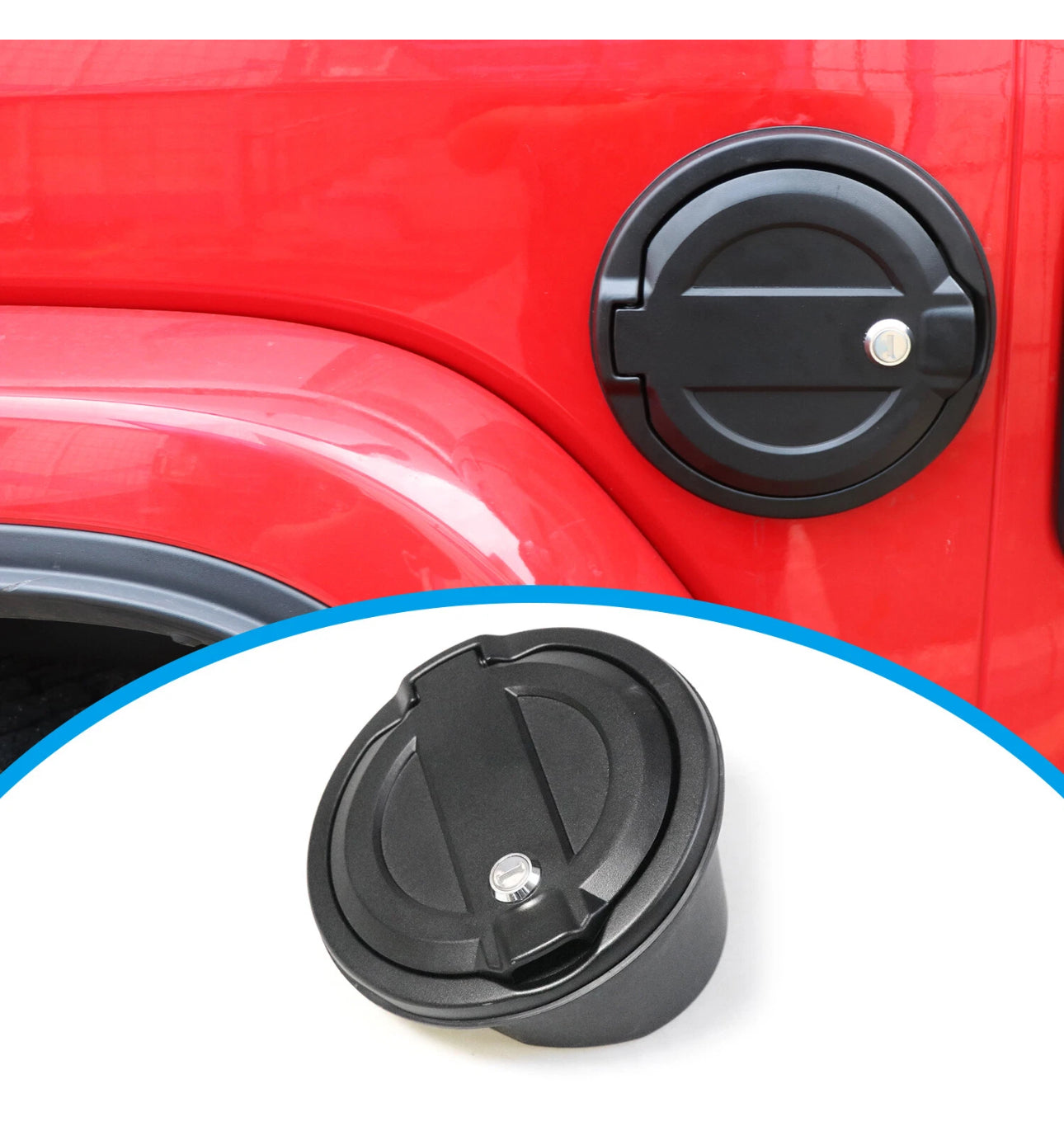 Jeep JL Wrangler 2018-2026 Cover Tapon de Gasolina con Llave