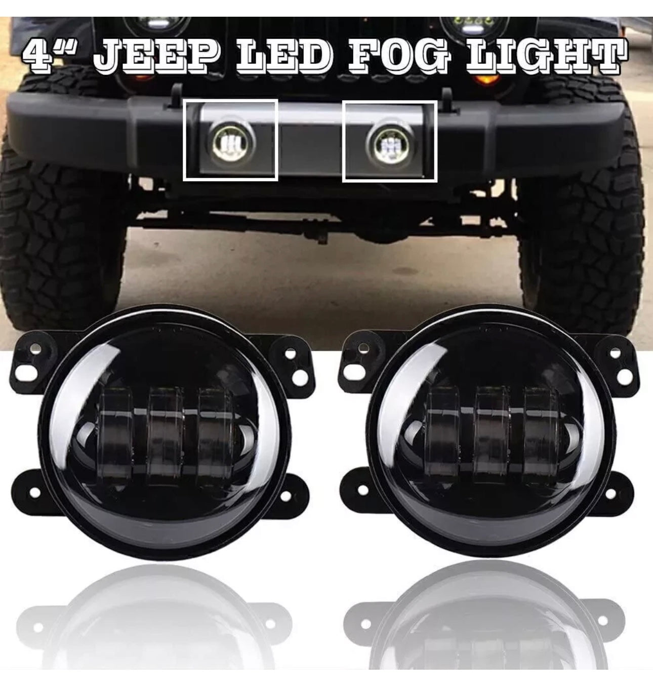 Jeep JK 2007-2018 Bumper Led Foglights Set de (2)