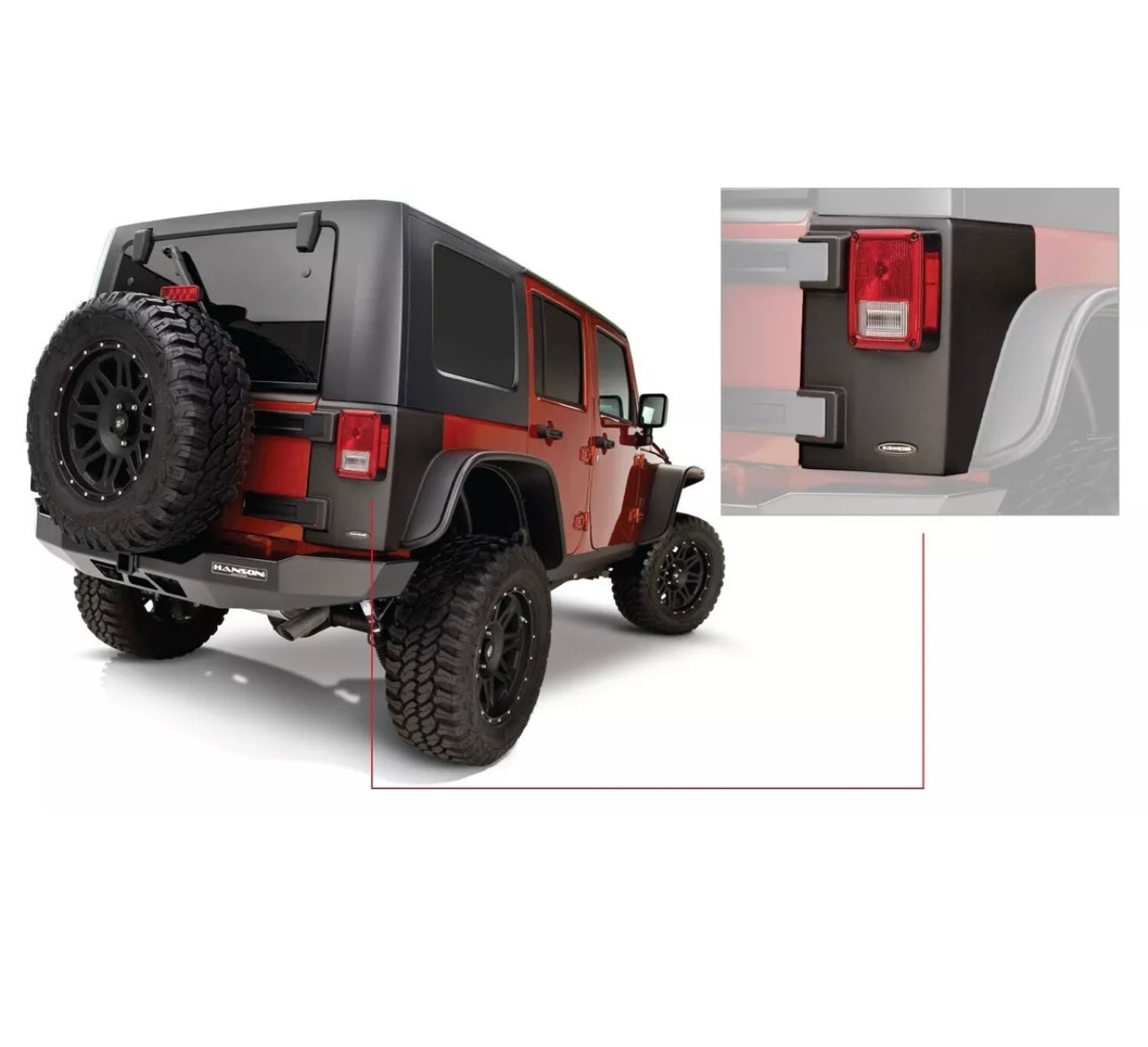 Bushwacker 14010 TrailArmor Protector Esquinero 07-18 Wrangler JK