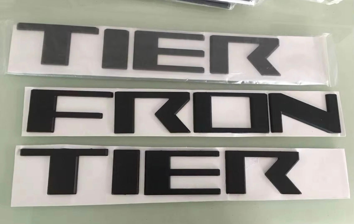 Letras de Compuerta Nissan Frontier Pro 4X 2022-2025 Negro Matte 3D