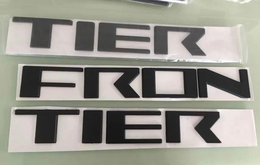 Letras de Compuerta Nissan Frontier Pro 4X 2022-2025 Negro Matte 3D