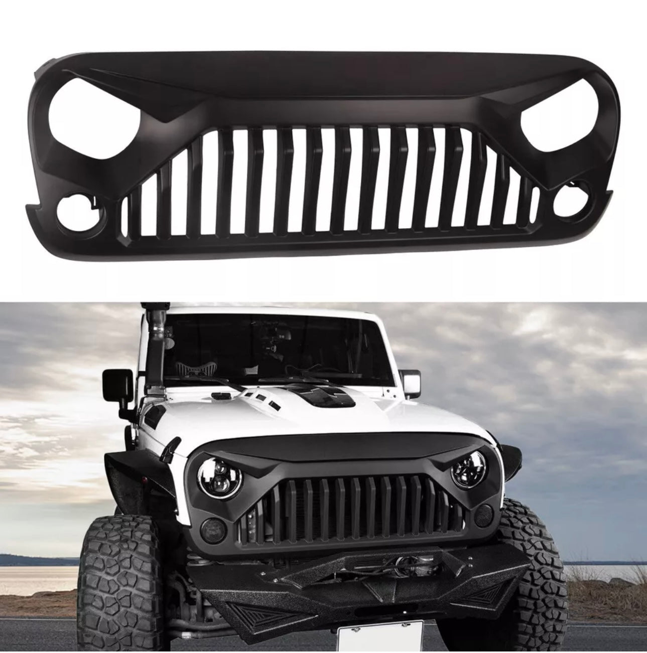 Parrilla Angry ABS Plastic Jeep JK 07-18