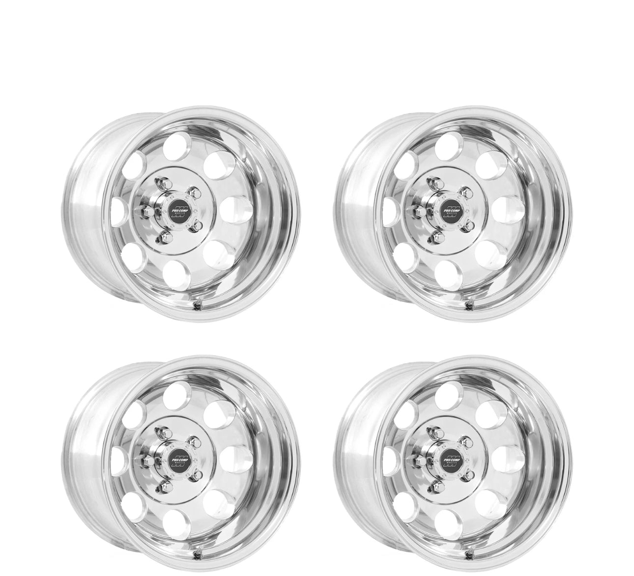 Pro Comp 15x8 Pulido 5x114 Jeep TJ/ XJ & Ranger Set de 4 Aros