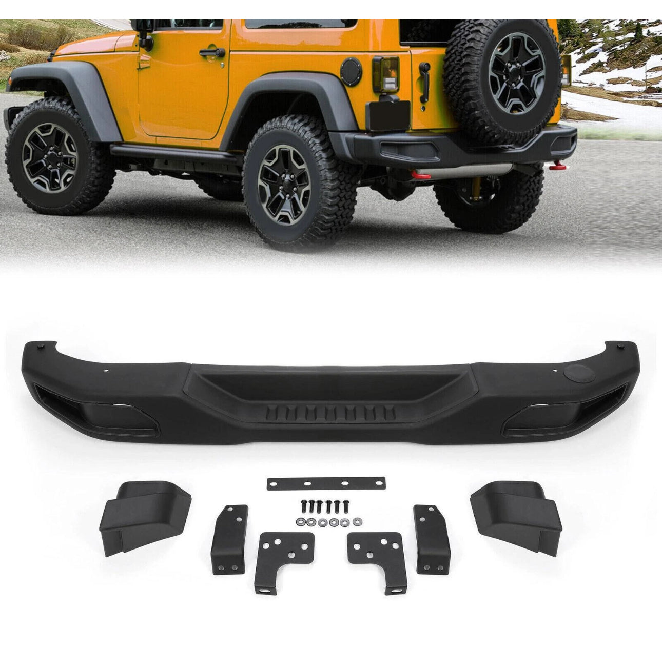 Set Delantero y Trasero Bumpers Rubicon Aniversario Metal Jeep JK 07-18