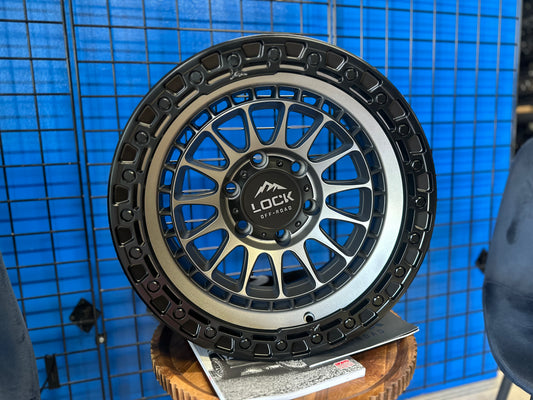 Lock Wheels Mojave Gunmetal  17x9 6x139.7 -12Et Tacoma/Tundra/4Runner/Ranger/Bronco Set de 4 Aros