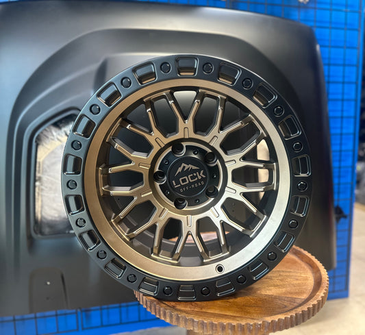 Lock Wheels Combat Bronze 17x9 -12  ET 5x127 Jeep JK/JL & Gladiator Set de 4 Aros
