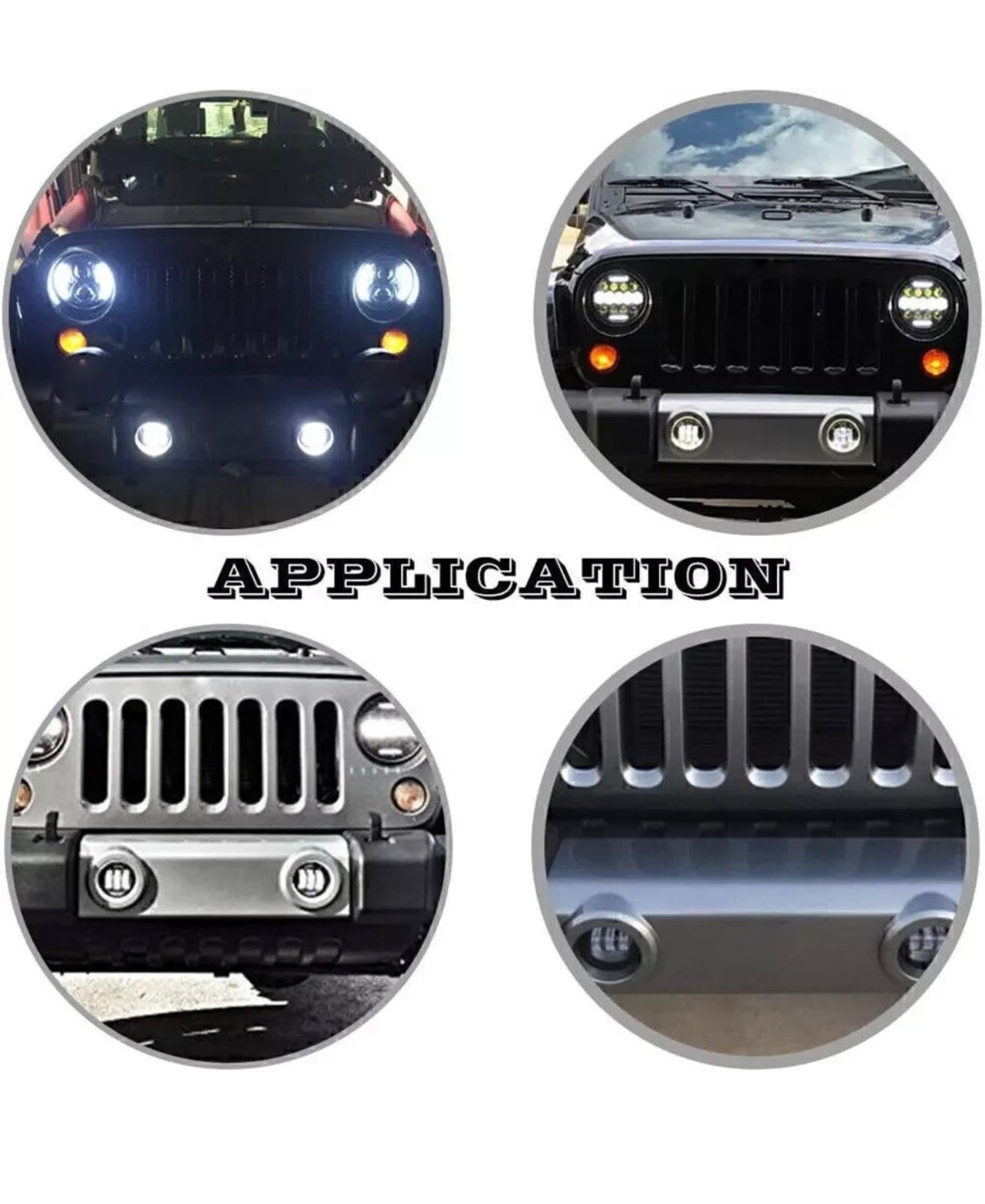 Jeep JK 2007-2018 Bumper Led Foglights Set de (2)
