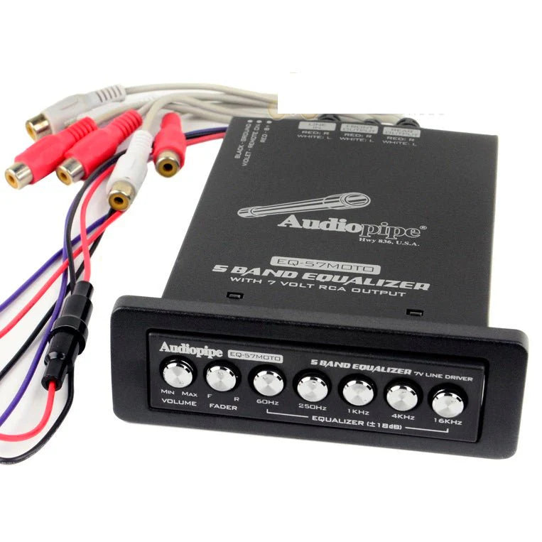 Audiopipe Preamp 5 Bandas EQ-57MOTO 7V