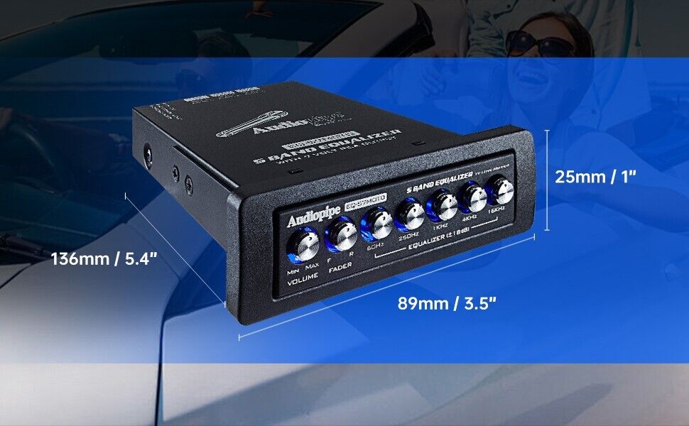 Audiopipe Preamp 5 Bandas EQ-57MOTO 7V