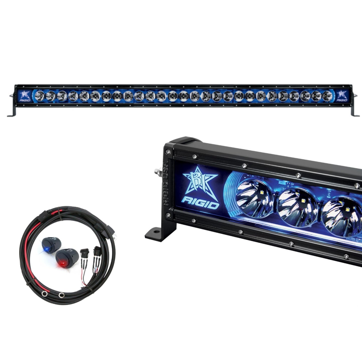 Rigid Industries Radiance 50” LED Light Bar (Red Backlight) con Rabisa