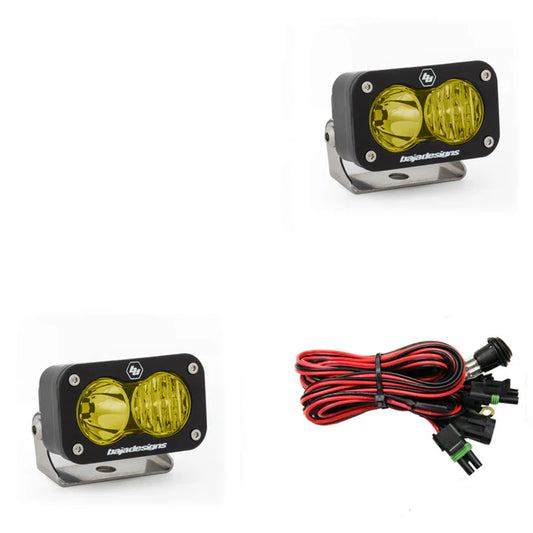 BAJA DESIGNS - S2 SPORT, DRIVING COMBO, LED, AMBER PAR (2) CON RABISA 54-7813