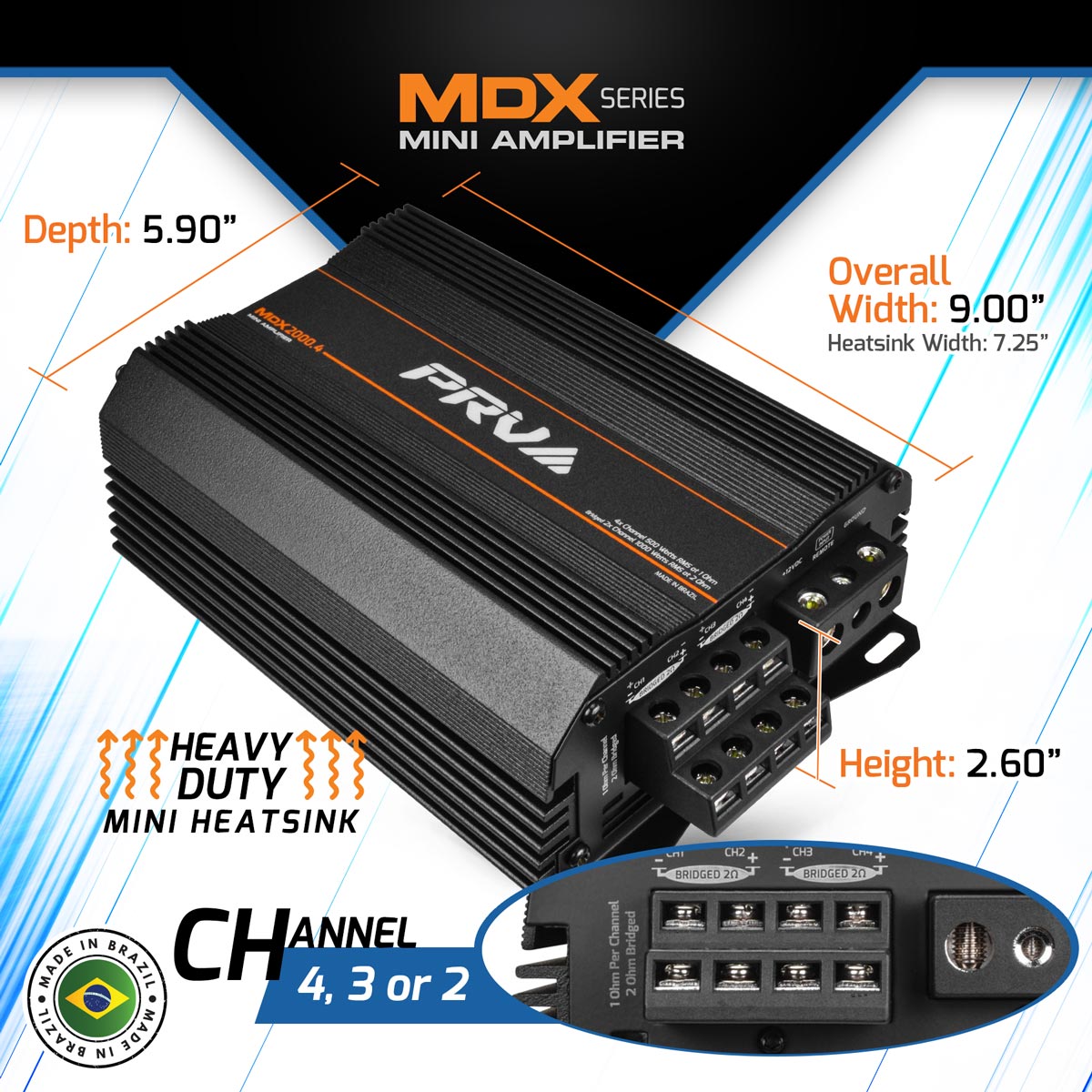 PRV Amplificador MDX2000.4 2OHM